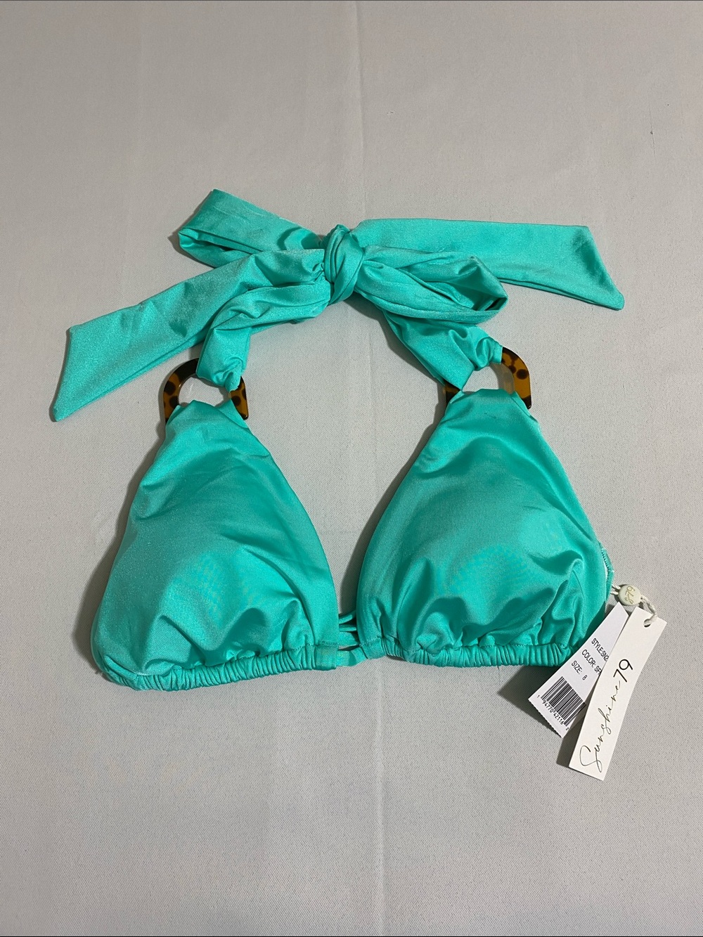 SUNSHINE 79 Triangle Halter Bikini Top Women's Size 8